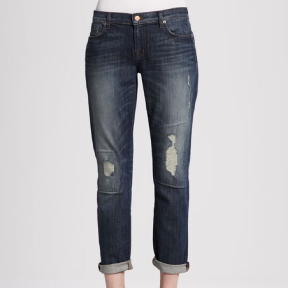 J Brand Aidan Bigtime Distressed Cuffed Jeans Size 28